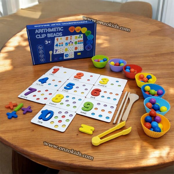 Jouet de perles à Clip Montessori en bois