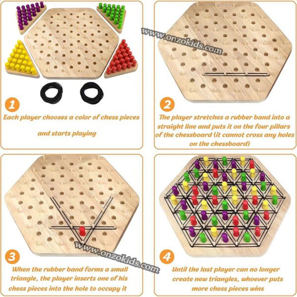 Jouet de stratégie d'échecs triangulaire pour enfant – Image 3