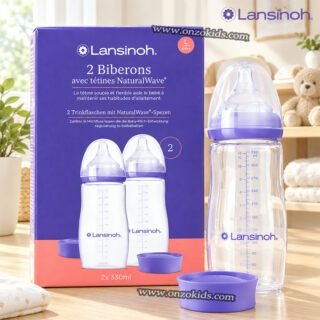 Lot de 2 biberons plastique 6m+ 330 ml - Lansinoh