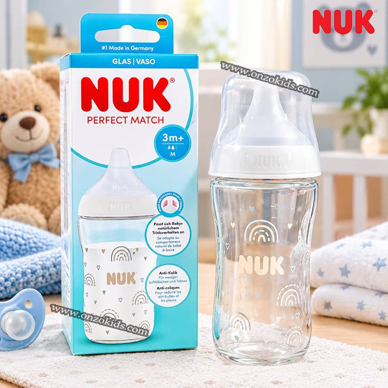 Biberon Perfect Match en Verre 230 ml - Nuk