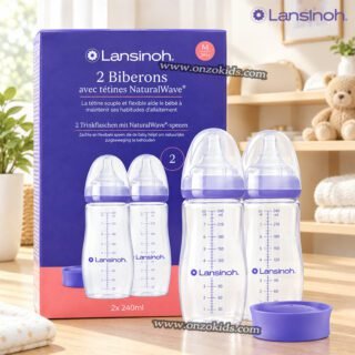 Lot de 2 biberons plastique 3m+ 240 ml - Lansinoh