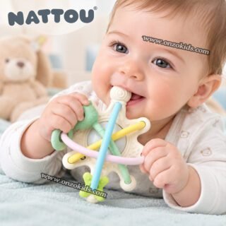 Anneau de dentition avec Hochet Galaxy Silicone - Nattou