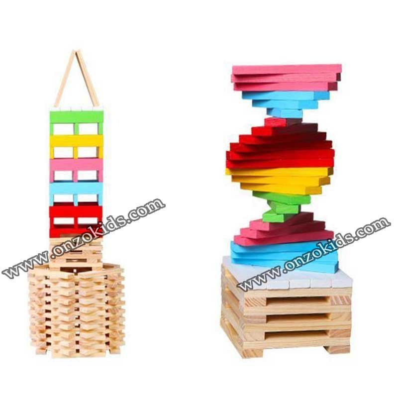 Bino Blocs de construction enfant ville bois, 150 pièces