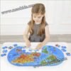 Puzzle pour enfant style carte géographique 100 Pcs