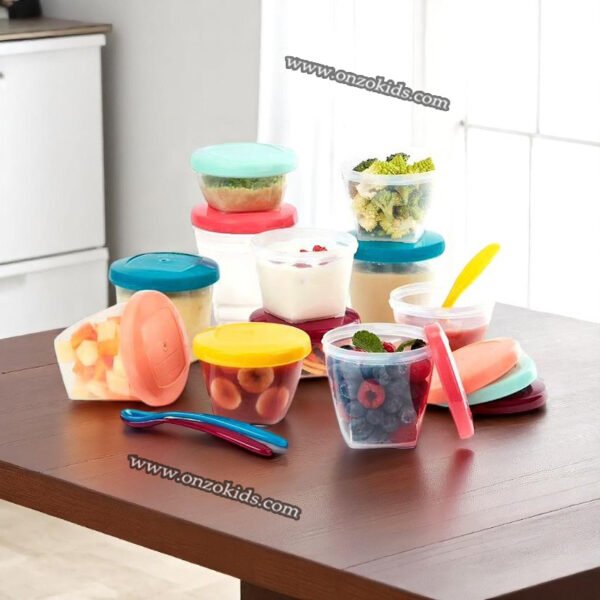 Ensemble de 12 boîtes hermétiques + 3 cuillères souples-BABYMOOV