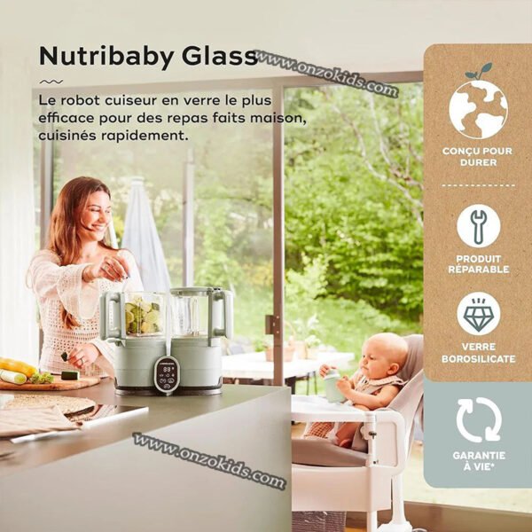 Robot Cuiseur 4en1 Bébé Nutribaby Glass - Babymoov – Image 3