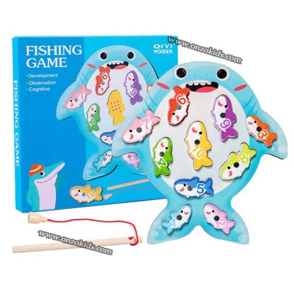 Jeu de Pêche en Bois pour Enfants