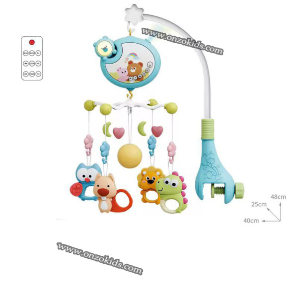 Bébé Musical Berceau Mobile Télecommandé Rotatif Avec Musique Lumières – Image 3