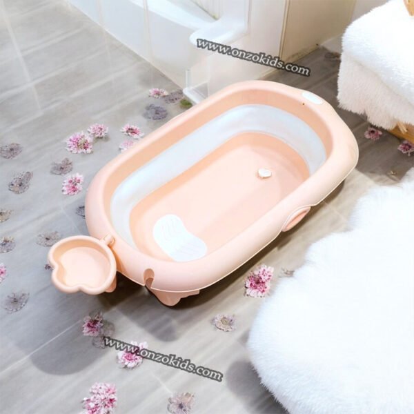 Baignoire pliable avec support réglable pour bébé – Image 4