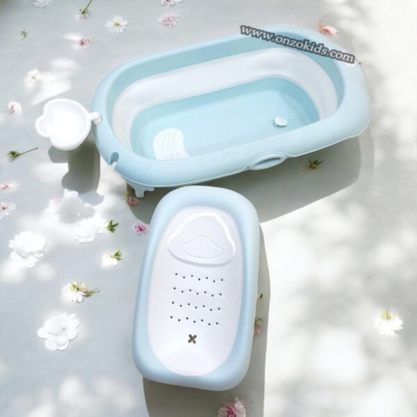 Baignoire pliable avec support réglable pour bébé – Image 2