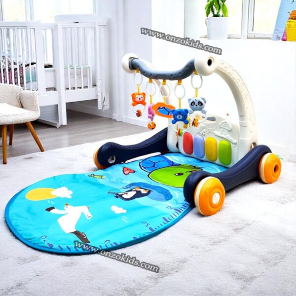 Trotteur Et Tapis D’éveil 2en1 avec musique et jouets – Image 3