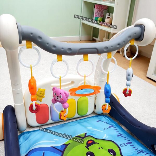 Trotteur Et Tapis D’éveil 2en1 avec musique et jouets – Image 4