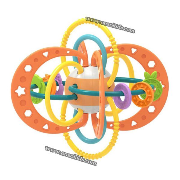 Silicone Hochet Et Boule De Dentition Sensorielle Bébé-Huanger – Image 3