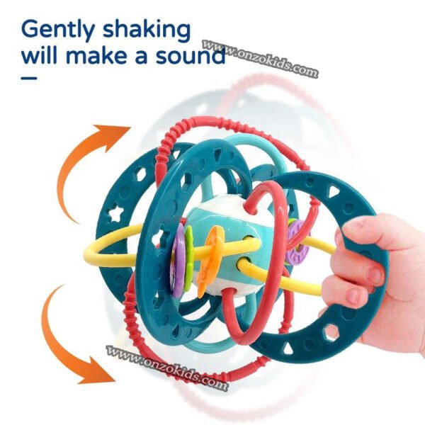 Silicone Hochet Et Boule De Dentition Sensorielle Bébé-Huanger – Image 4