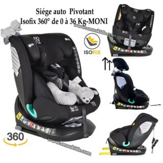 Siège auto Serengeti Pivotant Isofix 360° de 0 à 36 Kg-MONI