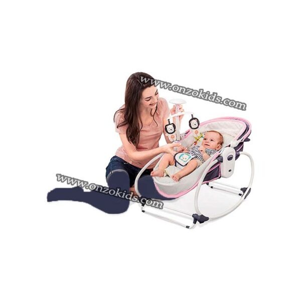 Berceau / Transat Bébé 6en1 Portable Vibrant et Musical – Image 3