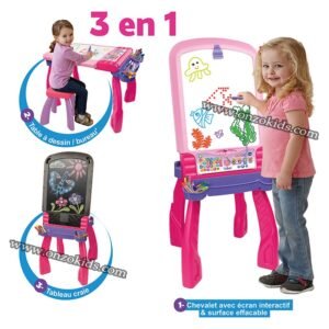 Tableau Magi Chevalet 3en1 interactif - Vtech - Rose