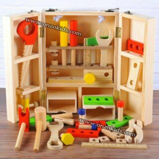 Boîte à outils portatif en bois pour enfant