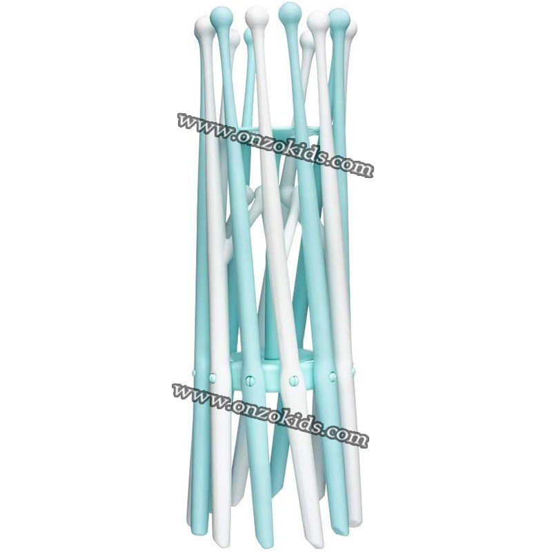 Sèche-biberon Pliable MUNTE - Égouttoir Multifonction Blanc Avec Pieds Antidérapants (15,2x12x9 Cm Déplié)