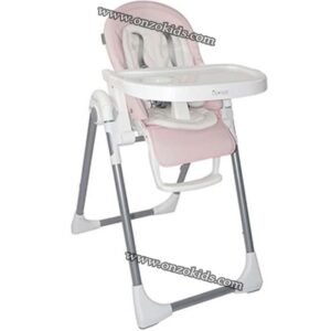 Chaise haute multipostions en simili cuir - OLMITOS - Rose