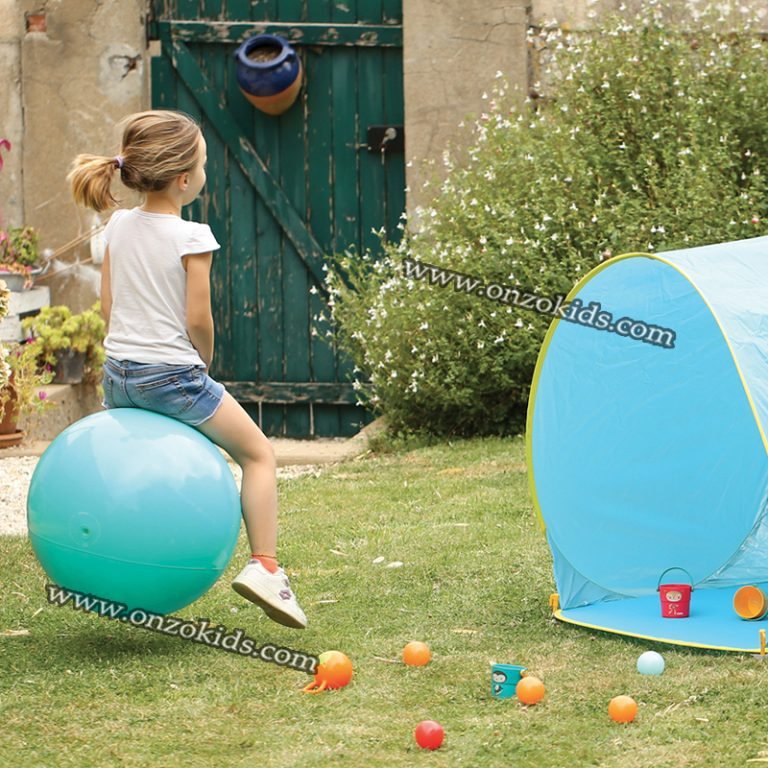 MIJOMA – Ballon Sauteur Gonflable 55 Cm – Tigre Jaune – Intérieur/extérieur, PVC Résistant !