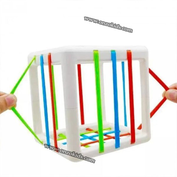 Montessori trieur de cubes éducatifs avec élastiques – Huanger – Image 3