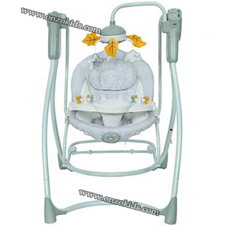 Altalena Portatile Per Neonati Brevi 542-501 Brilly - Con Melodie, Timer E Alimentazione A Pile/Corrente