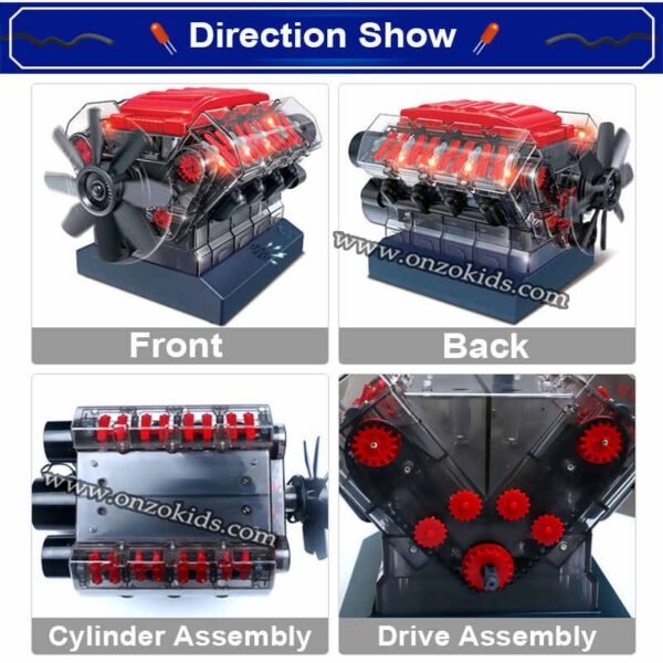 Moteur V8 model engine 270 pcs - Buki france – Image 5