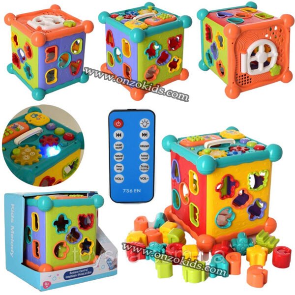 Cube d'apprentissage, musical avec Télécommande pour bébé – Image 6