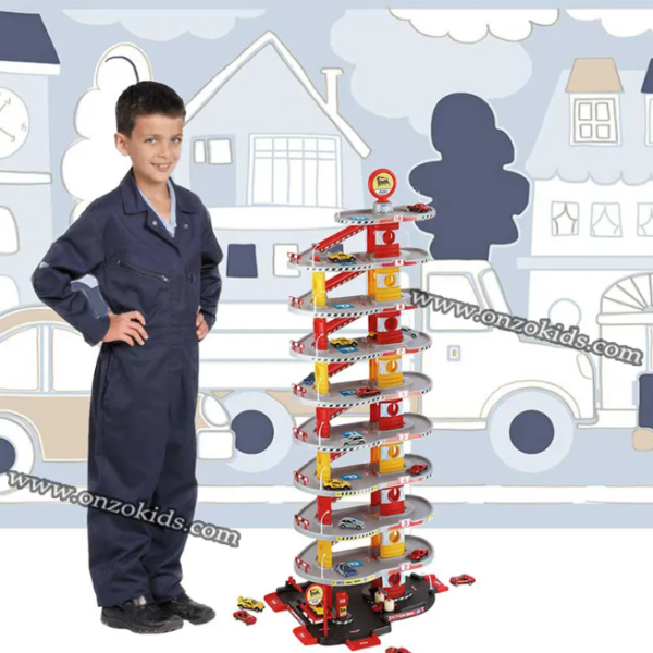 Circuit et garage parking 10 Étages avec 3 Voitures pour enfants | FARO – Image 2