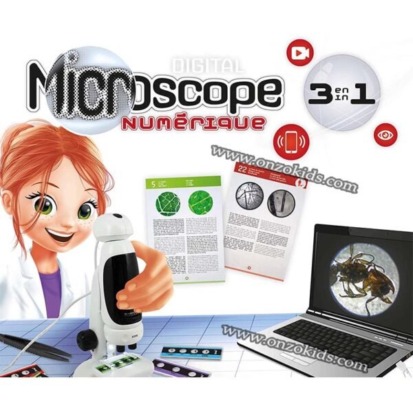 Microscope vidéo Numérique 40 Experiences 3en1 - Buki