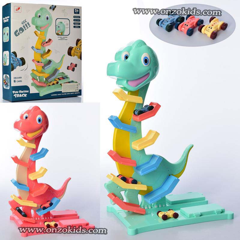 Piste de course en plastique avec 3 voiture