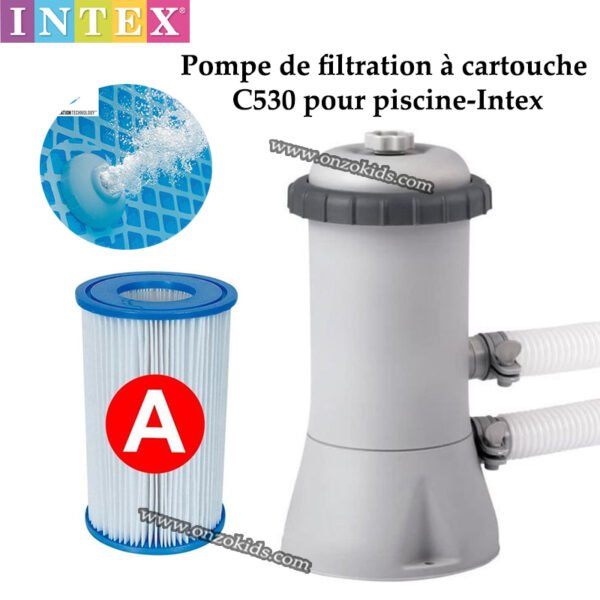 Pompe de filtration à cartouche C530 1,7 m³/h pour piscine | Intex