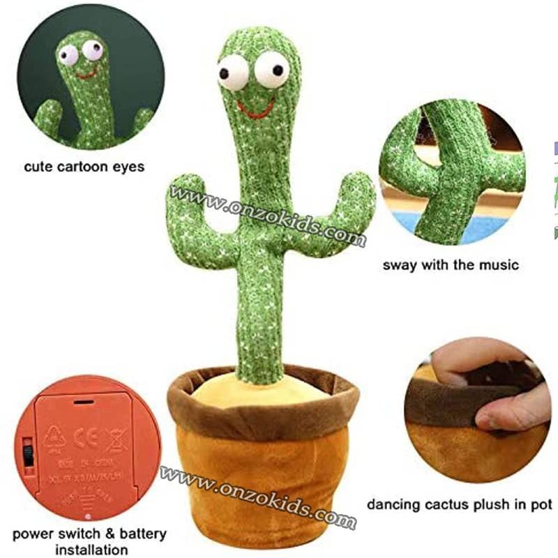 Peluche Cactus Chantant et Dansant KAWAII - 120 Chansons - Accessoire de  Maison et Cadeau pour Enfants