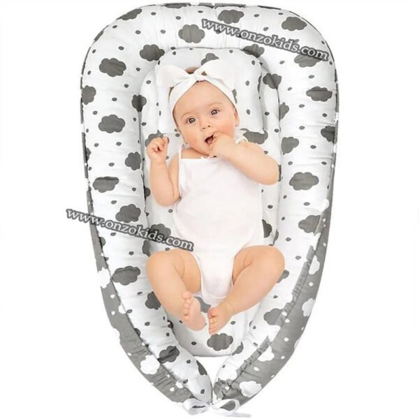 Nid bébé double face avec oreiller et drap – Image 2