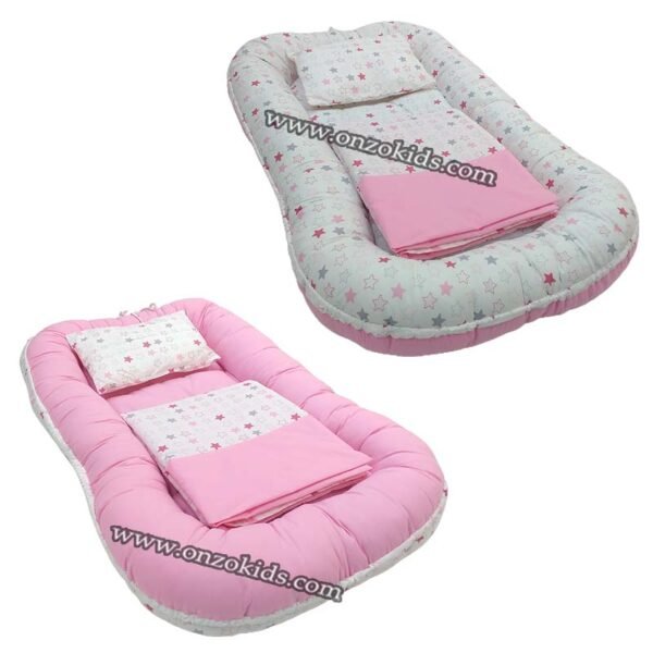 Nid bébé double face avec oreiller et drap – Image 4