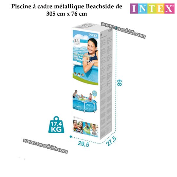 Piscine à cadre métallique Beachside de 305 cm x 76 cm - INTEX – Image 2