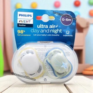 Pack 02 Sucettes Ultra air Day and Night 0–6 mois – AVENT PHILIPS