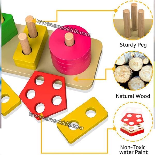 Jouets Montessori de tri des couleurs pour 1 2 3 ans – Image 11