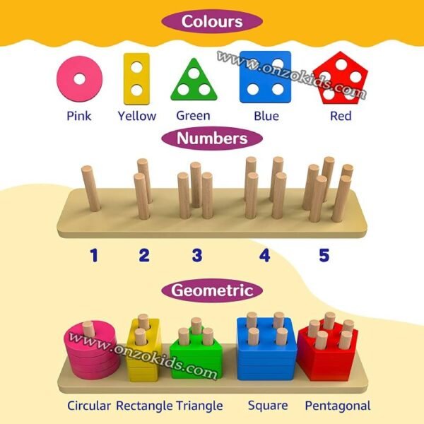 Jouets Montessori de tri des couleurs pour 1 2 3 ans – Image 12