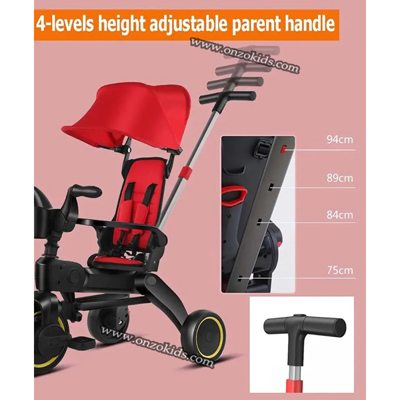 Poussette Tricycle compacte pliable avec Siege réversible – Image 10