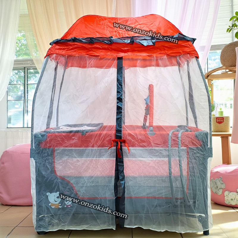 Lit parc avec tente balançoire-Queen – Image 2