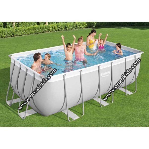Piscine tubulaire rectangulaire 412x201x122cm Power Steel™ | Bestway