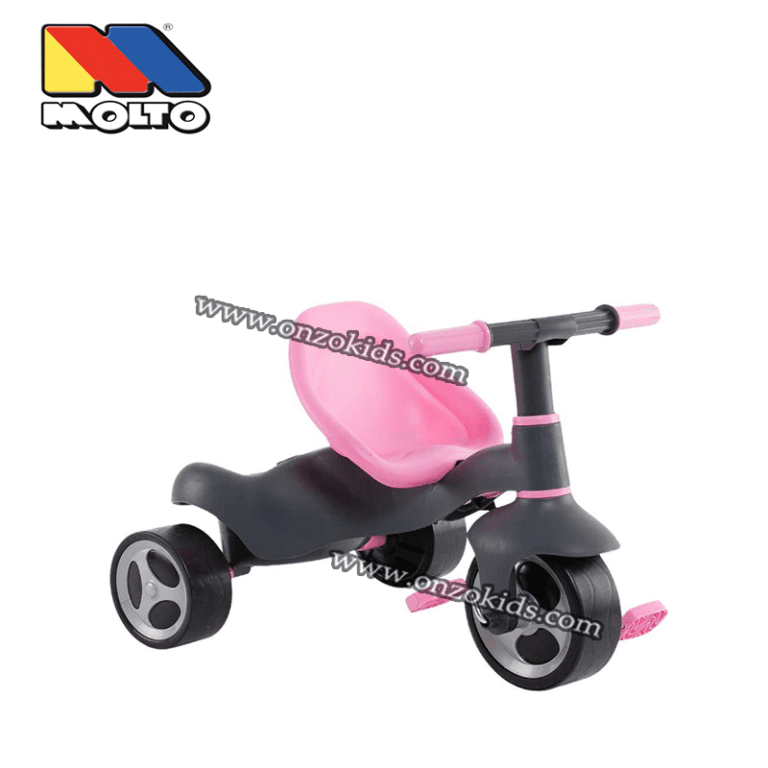 Triciclo Infantil Molto Urban Trike Rosa – Ligero, Resistente Y Con Cinturones De Seguridad, Ideal Para Paseos