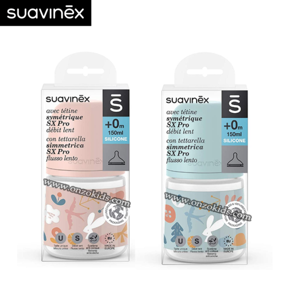 Biberon en plastique 150 ml avec tétine symétrique pour bébé | Suavinex – Image 7