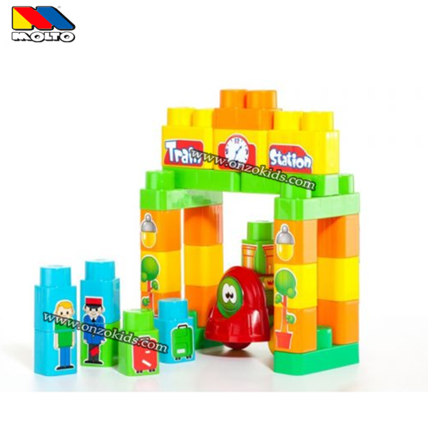Jeu de block de train 28 pièces pour enfant | Molto – Image 4