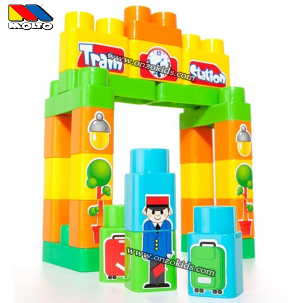 Jeu de block de train 28 pièces pour enfant | Molto – Image 5