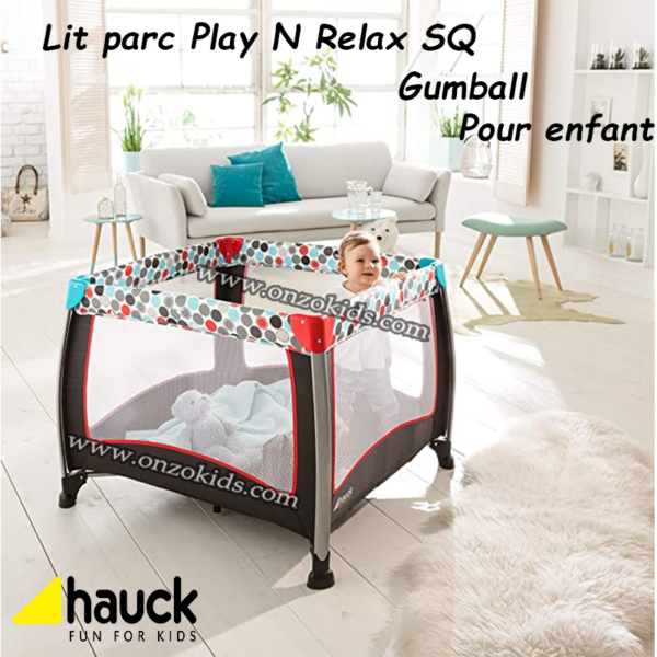 Lit parc Play N Relax pliable 90 x 90 cm Gumball pour enfant | Hauck