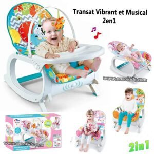 Transat vibrante musicale 2 en 1  pour bébé - Baby Gaté