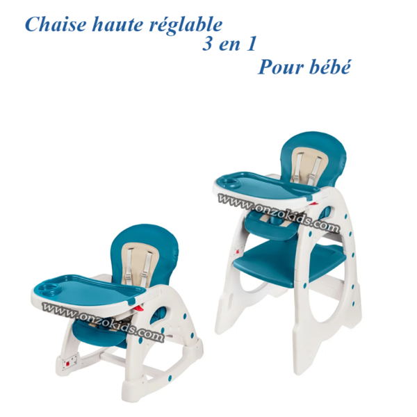 Chaise haute réglable 3 en 1 pour bébé | Smiki